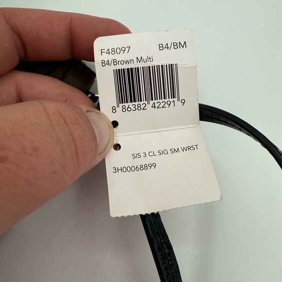 NEW Coach Brown C Monogram Jacquard Wristlet Gold‎ Hardware - Picture 3 of 11